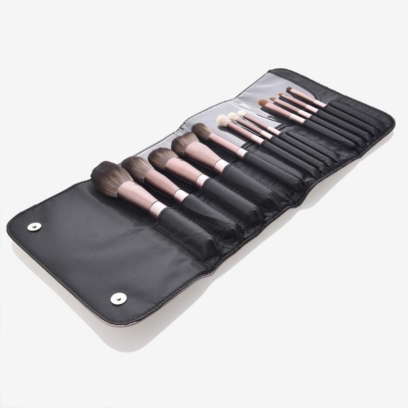 12 Pcs Cosmetic Brush Set with Storage Bag Makeup Brush Set Eye Shadow Brush Basic Essentials Brush Set Concealer Brush