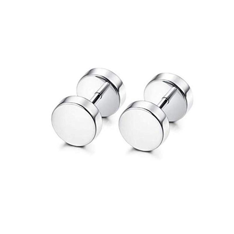 1 par 316L Rostfritt Stål Hantel Örhängen För Kvinnor Män, Hip Hop Rock Hypoallergena Brosk Tragus Piercing Smycken