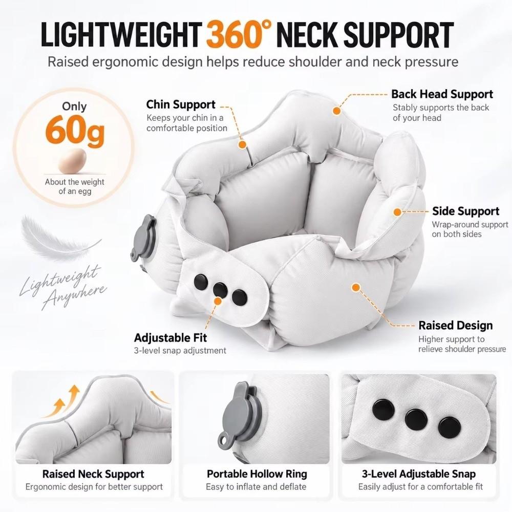 Foldable Travel Neck Pillow Cooling Fabric U-Shaped Neck Pillow For Neck Headrest Sleep Support