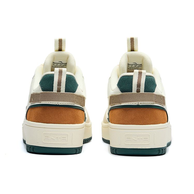 Anta Lifestyle Series Trendy Casual Versatile Non-Slip Wear-Resistant Low-Top Skate Shoes Men Sneakers White Green 912228067-3