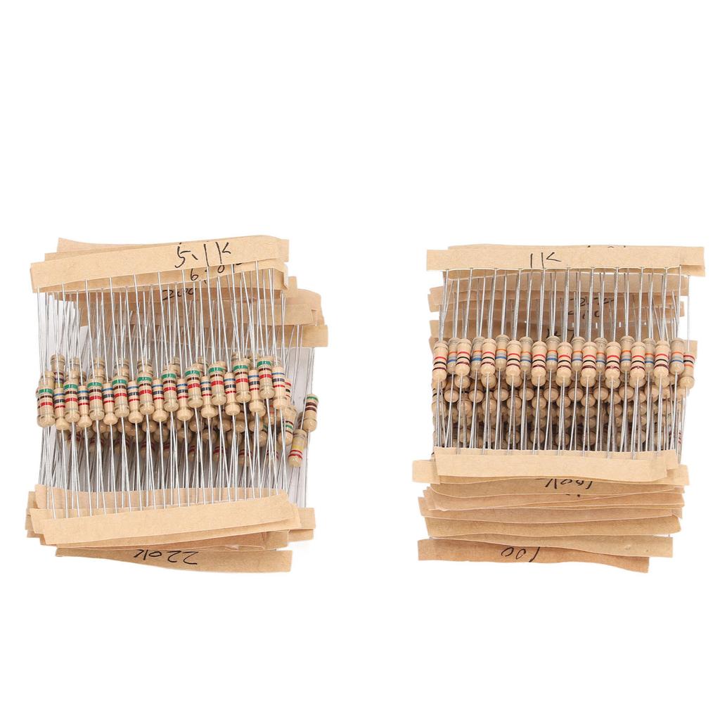 300 bucăți sortiment de rezistențe cu peliculă de carbon 1/2W 5% toleranță 10R până la 1M rezistență electronică pentru industrie