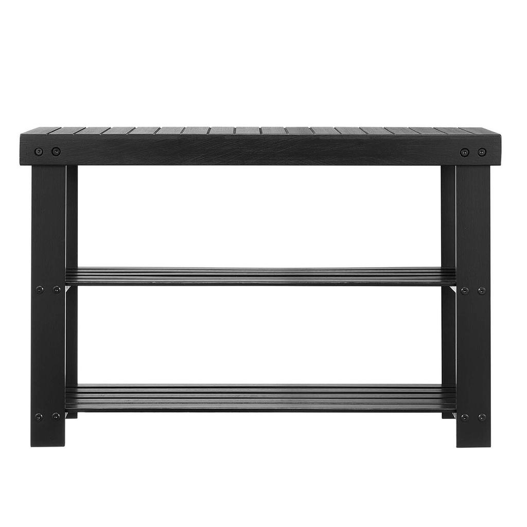 Shoe Rack Bench, 3-Tier Bamboo Entryway Bench, Shoe Storage Organizer Holds Up to 286 lbs, 703 x 288 x 451 mm, for Front Door, Hallway, Living Room,