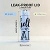 1PC Hello Fall Cursive Letter 750ml Color Plastic Sports Water Bottle Leakproof Flip Straw Lid Suitable for Sports Office Home Use