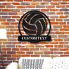 Unique Custom Metal Volleyball Wall Art Contemporary Sports Fan Decor Indoor Outdoor