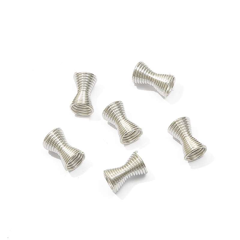 30pcs Metal Spring Funnel Shape Spacer Beads Caps Beading DIY Findings End Caps Bead Stoppers For Jewelry Makings Accessories