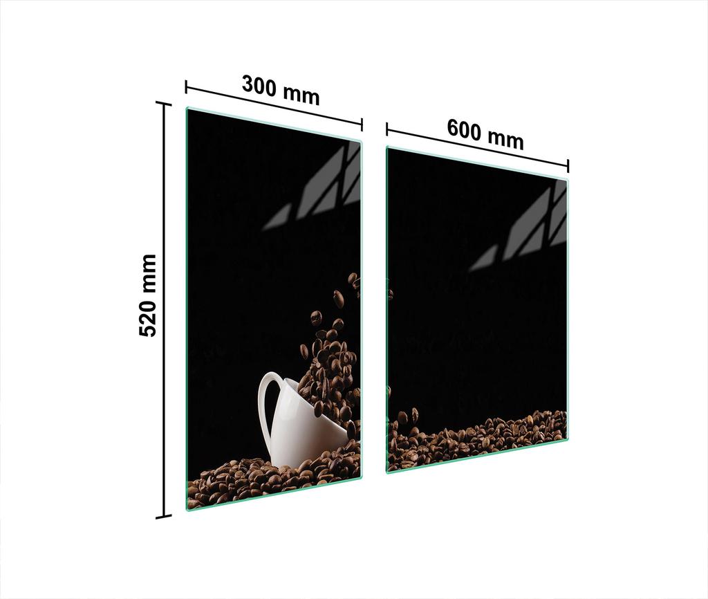 GLASPLATTA SKYDD FÖR SPIS 90x52 KAFFE