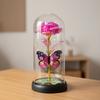 Butterfly Gold Foil Rose Immortal Flower Glass Cover Qixi Festival Valentine's Day Gift Creative Mother's Day Christmas Gift