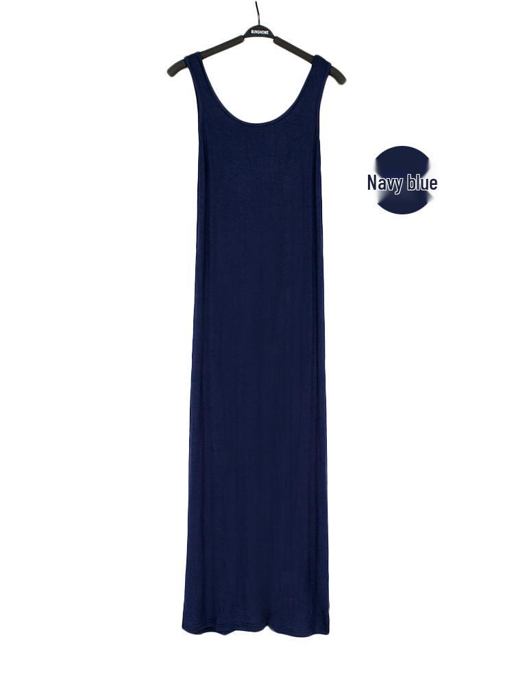 Women's Plus Size Spaghetti Strap Loose Modal Long Beach Dress