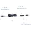 3.5X1.35 DC Connector for AIBOO Single White Kitchen Light Bar, 22AWG,Black Extension Cords,5ft.(3.5 X 1.35 Mm Black Cords,4 Packs)