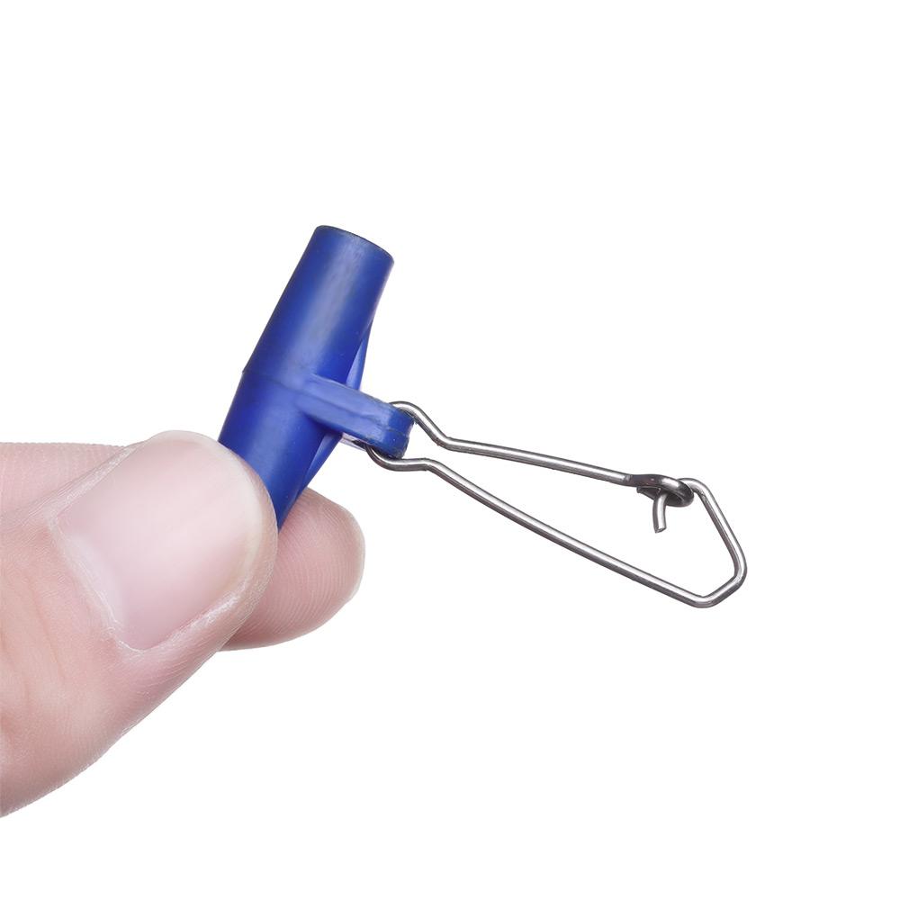 10pcs Top Barb S/L Plastic Head Swivel With Hooked Fishing Sinker Slip Clip Hook Balance Clear Snap