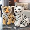 25-33cm Simulation Tiger Plush Toy Lifelike Sittting Tigers Plushies Stuffed Forest Animals Doll