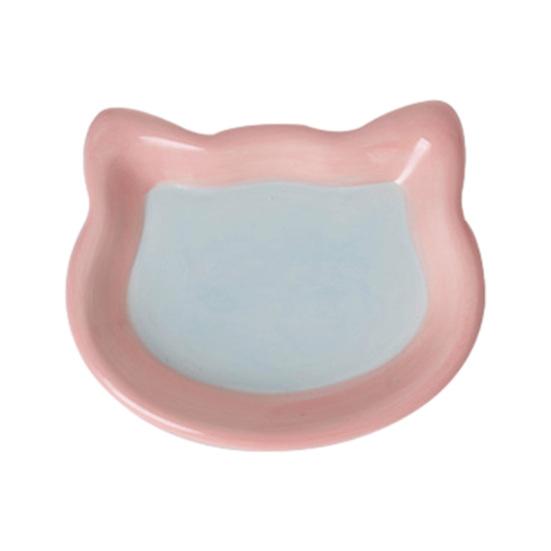 Ceramic Cats Feeding Bowl Whisker Friendly Kitten Food Dish Wide Shallow Pet Feeder