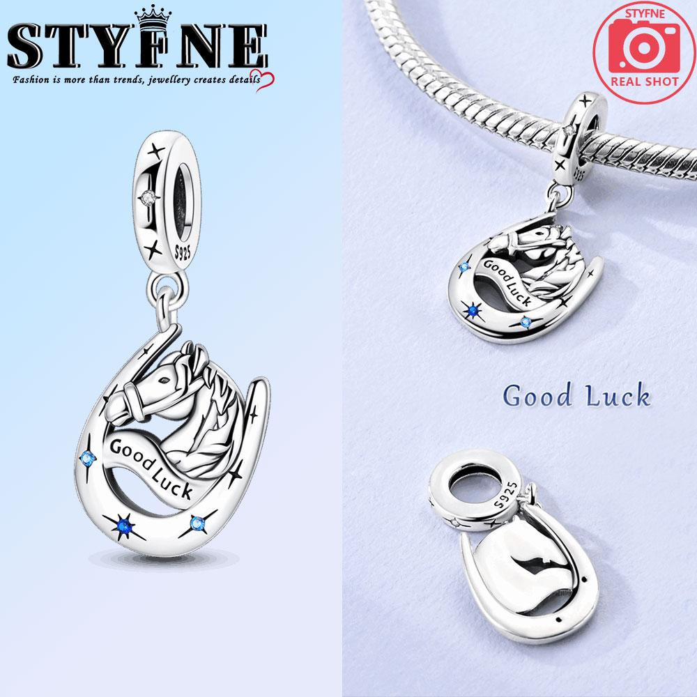 Медь Счастливая Подкова Балет Черного Лебедя Лотос Шармы Бусины Подвеска Для Оригинального Браслета Женская Девичья Бижутерия