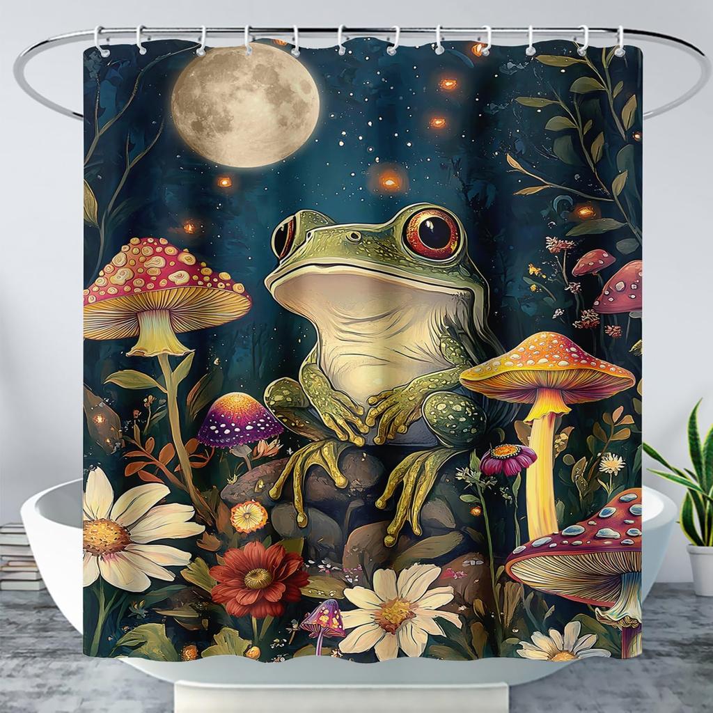 Kawaii Rabbit Pet Shower Curtain for Bathroom,Cute Animal Bunny Floral Waterproof Fabric Bath Curtain with Hooks,72" Wx72 H