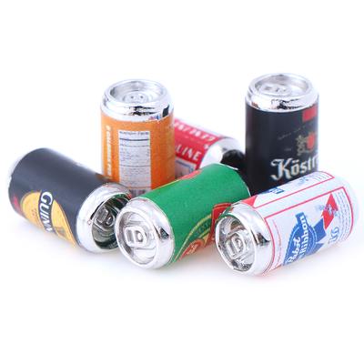 6Pcs/Set Bottle Beer Miniatures For 1:12 Dollhouse Miniature Kids Play Toys
