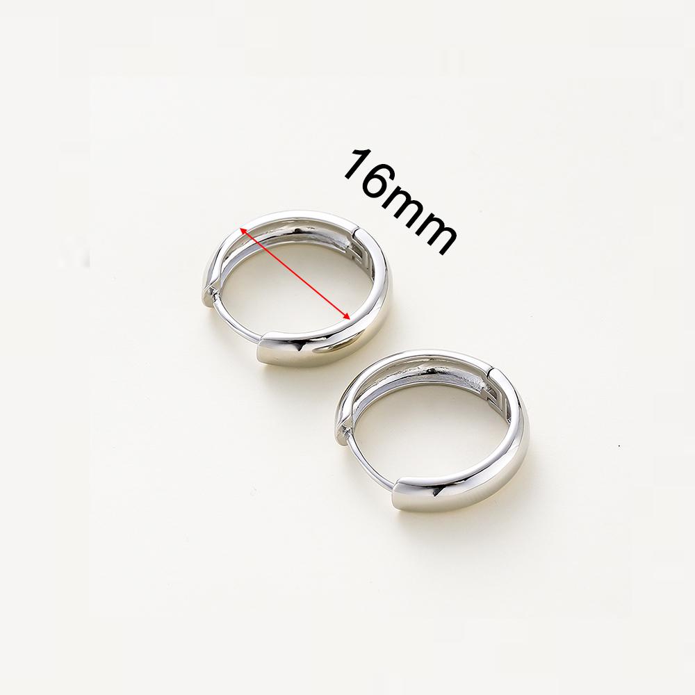 14K 18K Gold Plated Round Circle Gold Plated Hoop Earrings For Women Korean Fashion Ring Earrings Jewelry Accessories