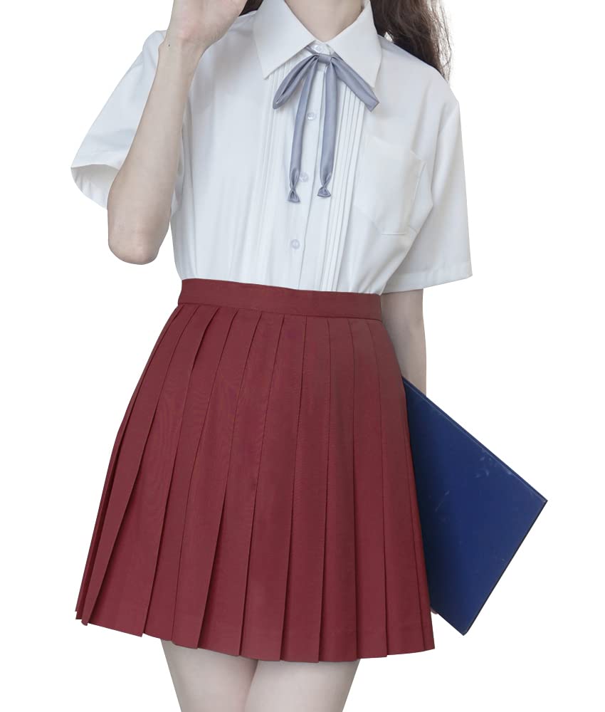 

Uniform 45cm Mini High Pleated School Skirt [Sharphon] Skirt, Length, Skirt, Plain, Lined, Waist, Skirt,
