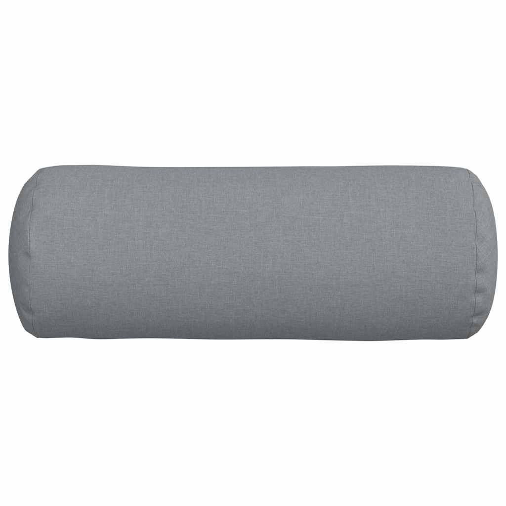 Bolster Cushions 2 Pcs Light Grey Ø 25 X 70 Cm Fabric