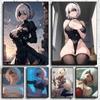 Anime Girl 2b Poster HD Art Sticky Wall Waterproof Home Living Room Bedroom Bar Aesthetic Decoration