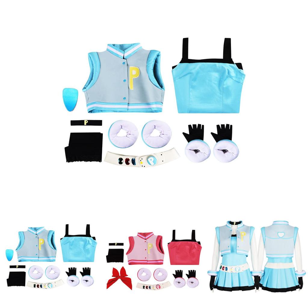 Colorful Polyester Powerpuff Girls Cosplay Costume Perfect For Halloween Or Stage Performances