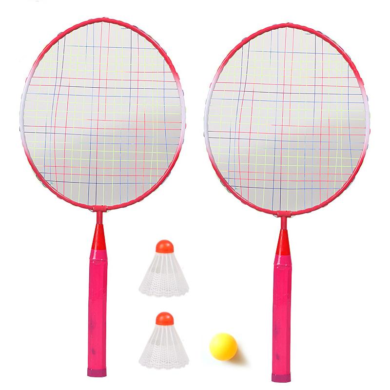 

1 Pair Young Children Badminton Rackets with Balls Sports Game Kids Toy Set Red