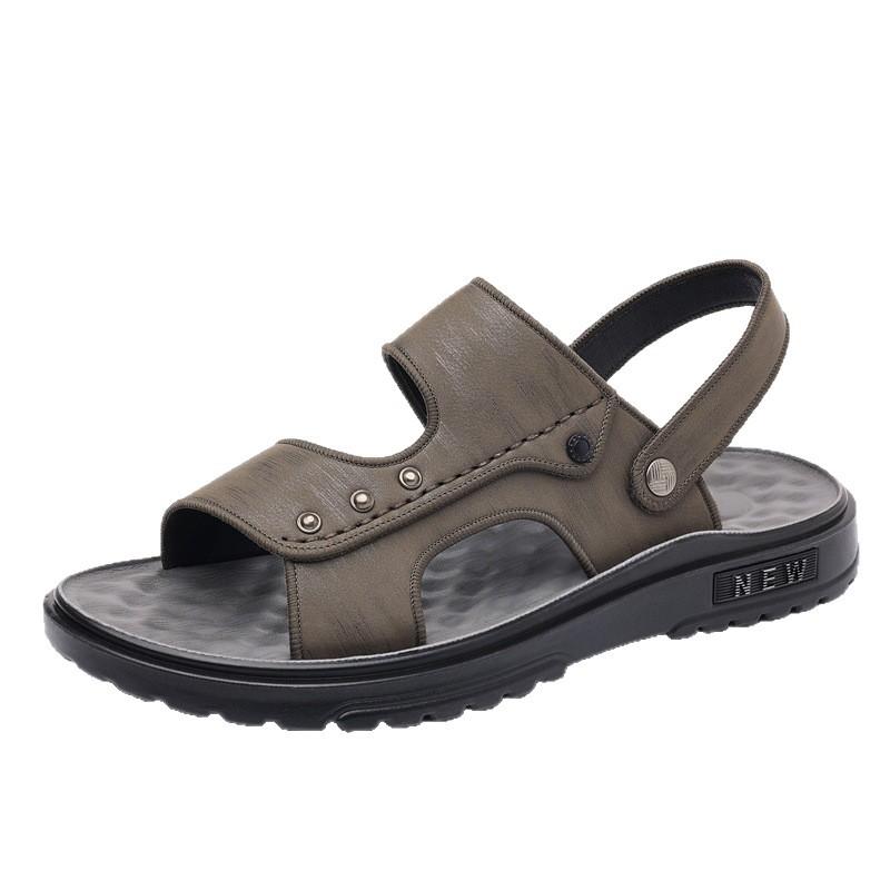 Sandals Men's 2025 New Outer Wear Driving Dual-purpose Men's Sandals Latex Pad Soft-soled Sandals