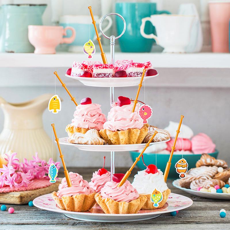 Creative Cake Plugins, Bar Party Decorations, Fishing Rods, Birthday Parties, Weddings, Dessert Wine Glass Decorations