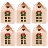 3D Christmas Gift Boxes with Handles Christmas Paper Gift Boxes House Shape Xmas Paper Candy Boxes for Christmas Party Decor