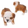 English Bulldog Puppy Statue Lifelike Resin Bulldog Sculpture for Garden Lawn Porch Decoration