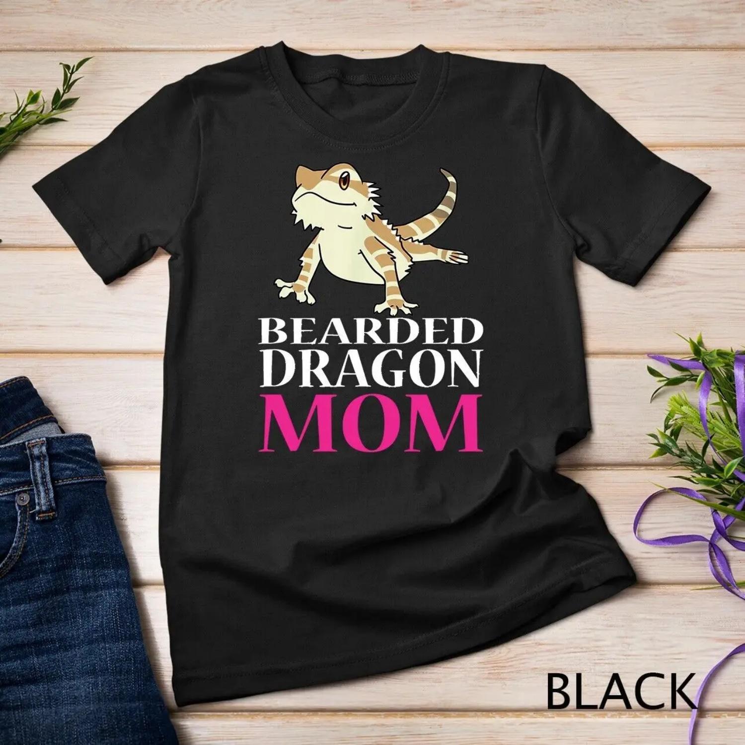 FUNNY BEARDED DRAGON MOM T SHIRT Pet Owners Lizard S