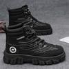 High-top men's shoes autumn trend leisure sports heightening rhubarb Martin boots men's 2024 new locomotive tooling boots
