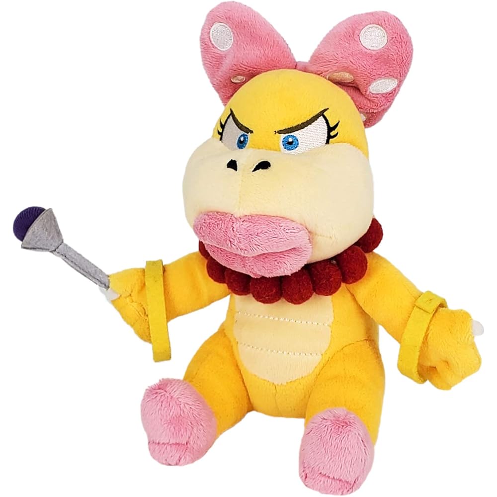San-Ei Trading Super Mario All Star Collection Wendy Plush Toy 16cm x 14cm x 17cm