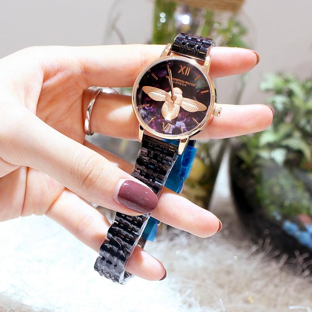 Counter French Niche Watch Women'S Fashion Bee Imported Movement Steel Belt Quartz Waterproof Tide Watch