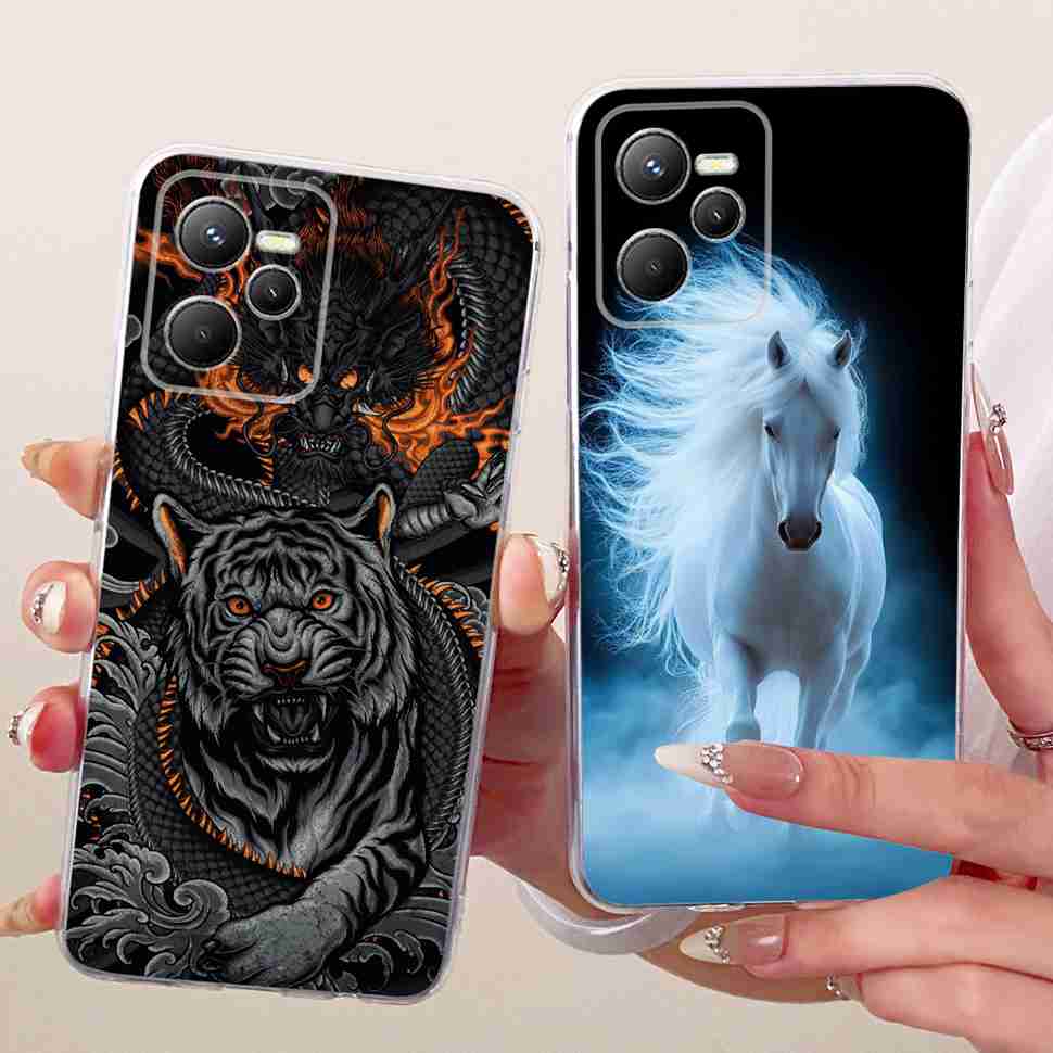 For Realme C 35 C35 Case 2022 Gold Dragon Cover Soft Silicone Fundas For Realme Narzo 50A Prime RealmeC35 Phone Case Bags