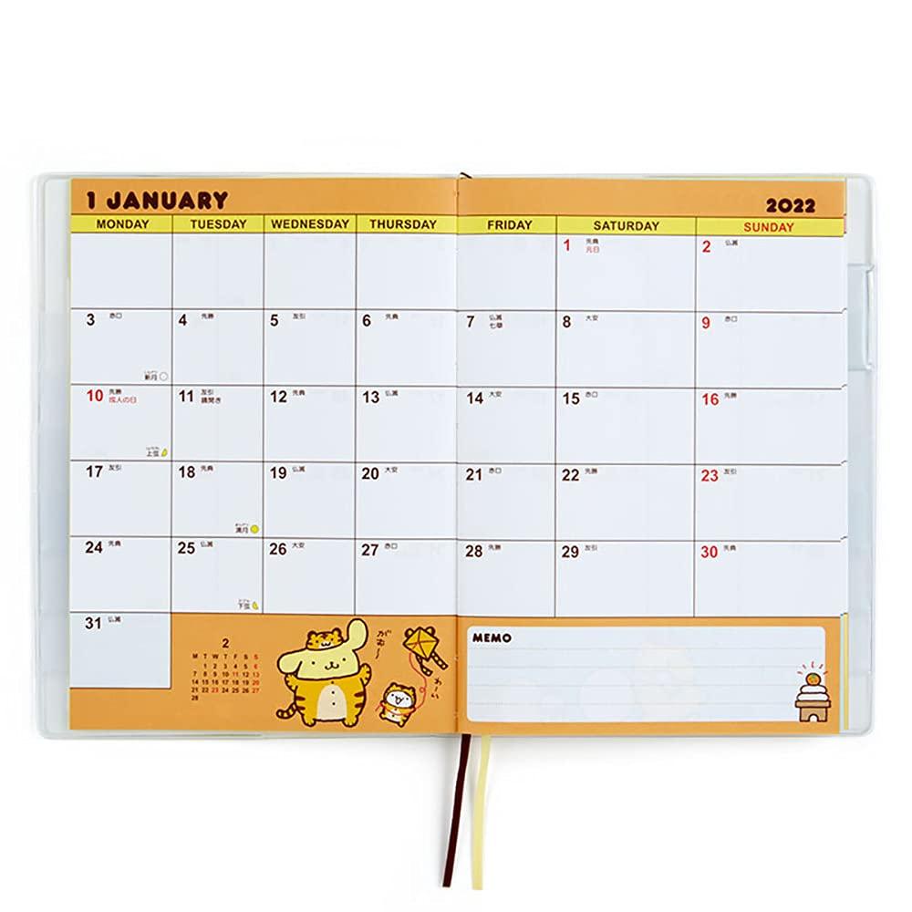 Sanrio Pompompurin B6 Diary 2022 751014 (Block Type)
