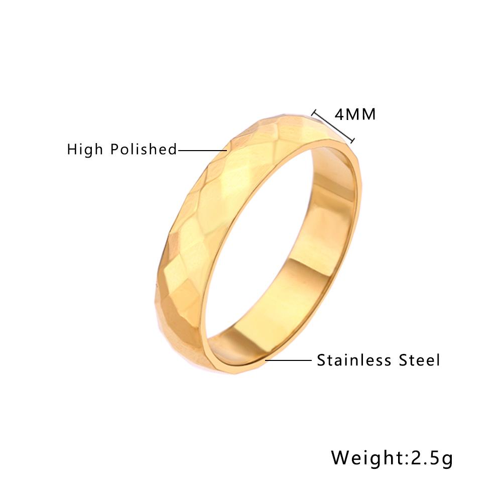 Women's Titanium Steel Diamond Ring: Colorfast, Lightweight Luxury, Trendy Thin Band