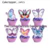Purple Butterfly Themed Party Tableware Set: Includes Tablecloth, Plates, Cups, Napkins, and Decorations. Perfect for Birthday Celebrations.