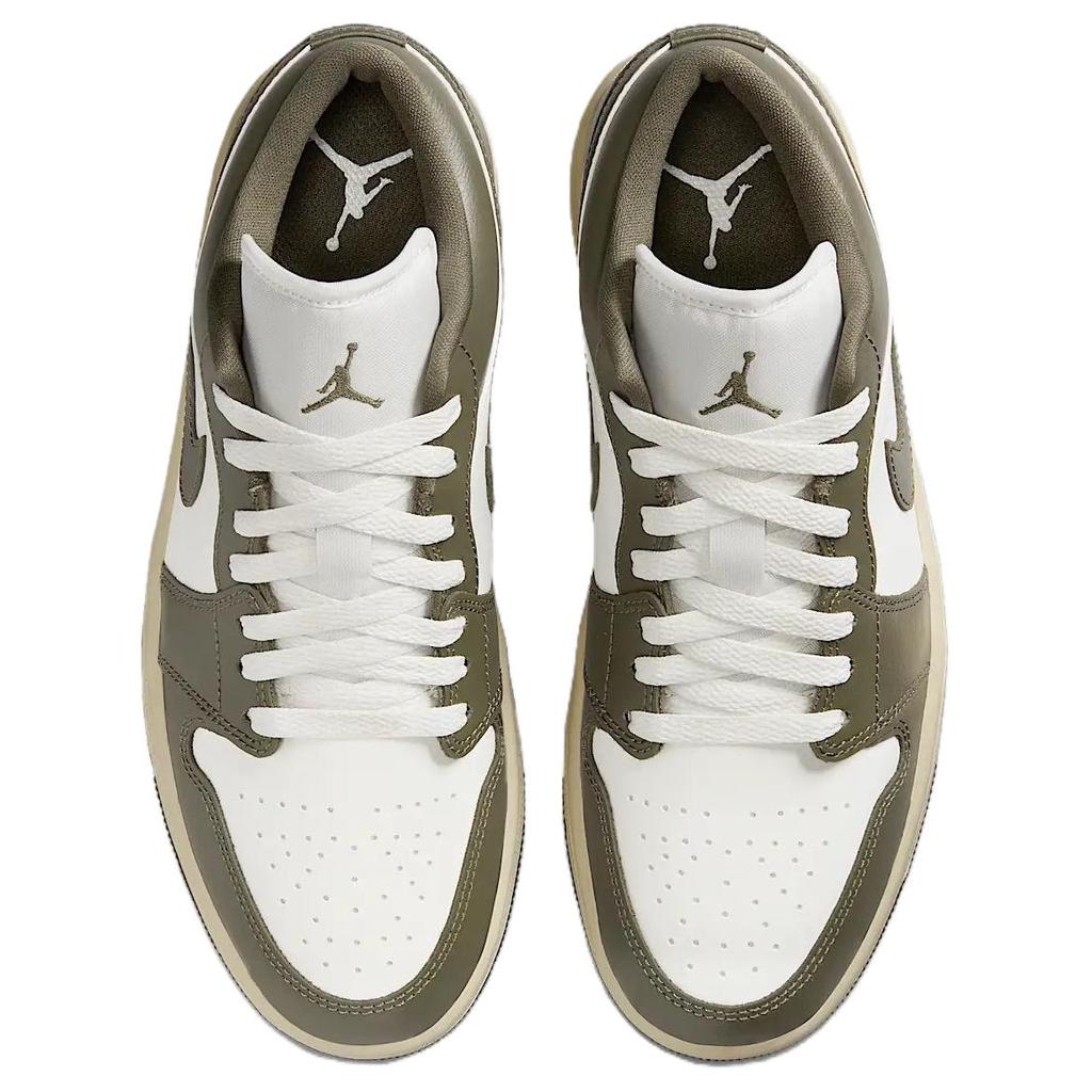 Dámské tenisky Air Jordan 1 Low Medium Olive Zelená Plachetnicová Kokosové mléko DC0774-122