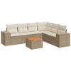 VidaXL Salon de jardin avec coussins 7 pcs beige résine tressée 3225463