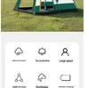 Outdoor Camping Tent: Large, Portable, Sun-Protected, Rainproof, 2 Rooms + Living Area, Fits 8-12 People