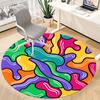 1pc Abstract Colors Office Round Area Rug,  Mat Suitable ForOffice, Under Office Chairs Bedroom Living Room Home Decor, Room Deco