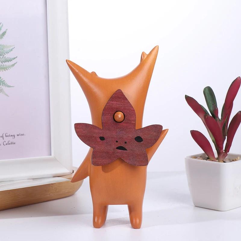 Wooden Grain Resin Ornaments Forest Wizard Wooden Korogu The Legend Of Zel-Da Breath Of The Wild Garden Leaf Elves Crafts
