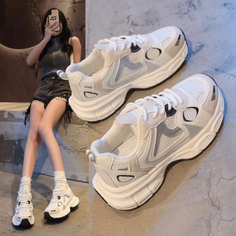 Platform casual sports shoes women's autumn breathable summer new dad shoes versatile running shoes