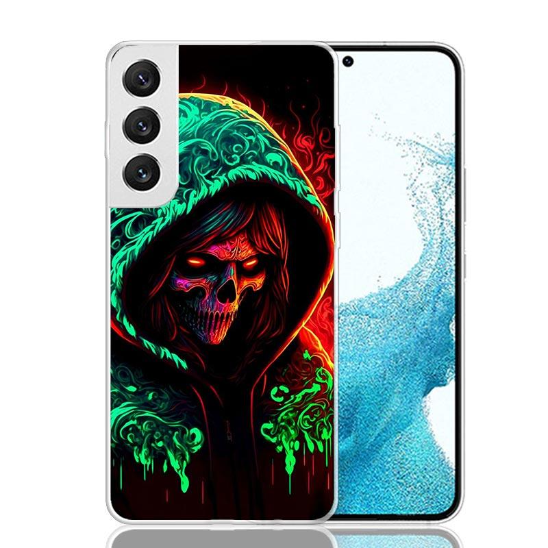 

Halloween Moon Witch Horror Phone Case For Samsung Galaxy S26 Ultra S23 S24 S25 Edge S20 FE S21 S22 Plus Soft Print Shell Cover Samsung S20 Plus