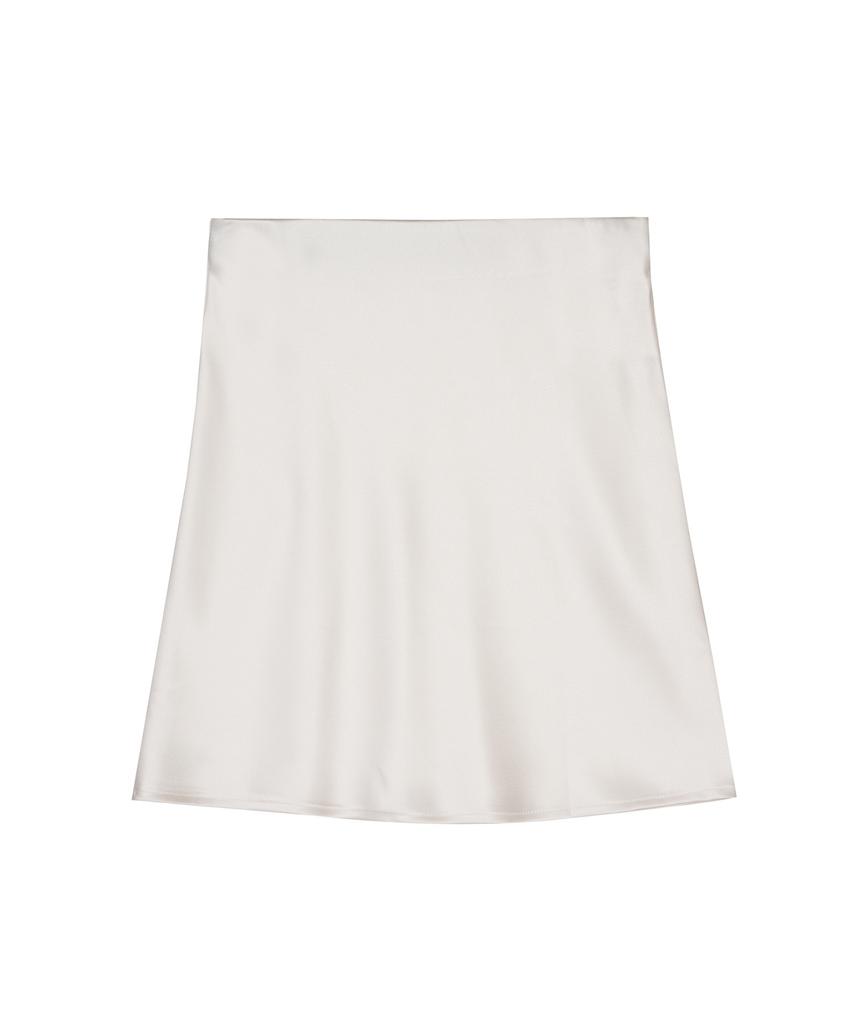 Nigaennikol Satin Slip Skirt_White