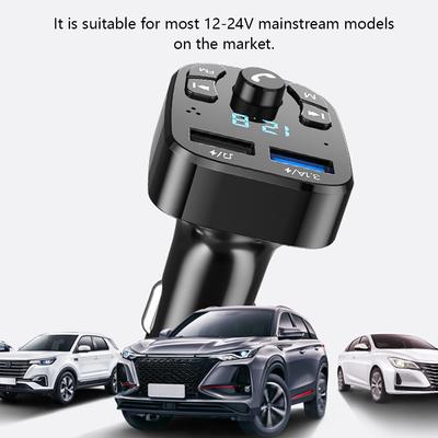 Samochodowy odtwarzacz MP3 BT Bezprzewodowy nadajnik FM Audio Muzyka Stereo Podwójny port USB Obsługa ładowarki samochodowej