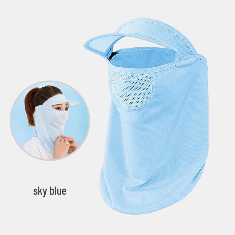 Women's Summer Face Shield: Full Face UV Protection Mask for Cycling & Windproof Headwear
