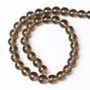 Smoky Crystal Glass Round Beads 15"Strand Smooth Loose Spacer Beads 4/6/8/10/12mm for Jewelry Making DIY Bracelets Accessories