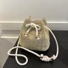 Drawstring Shoulder Bags Casual Summer Beach Woven Straw Small Handbag Large Capacity Crossbody Bags