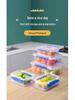 Rectangular Transparent Food-Grade Plastic Storage Box with Lid for Microwave and Refrigerator
